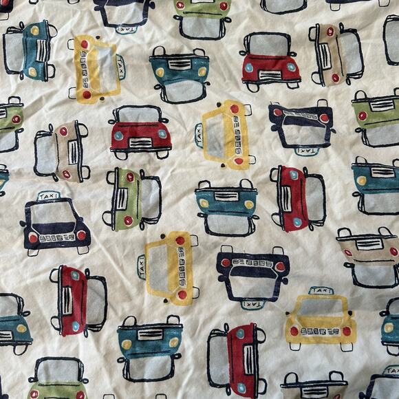 Pottery Barn Other - Pottery Barn Kids Twin Size Car Taxi Sheets Fitted Sheet + Flat Sheet + Case